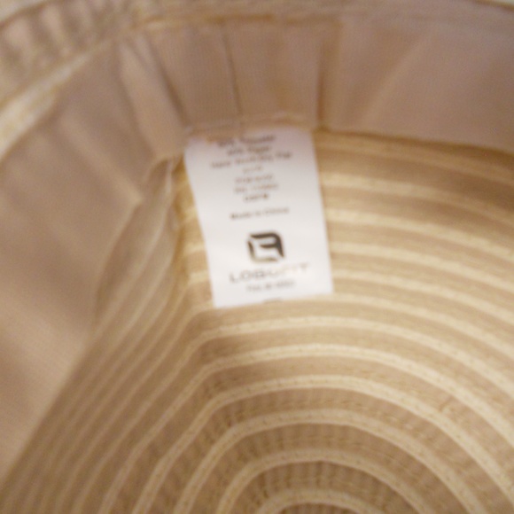 Logo Fit Khaki Cream Wide Brim Hat Womans OSFM - Picture 5 of 6